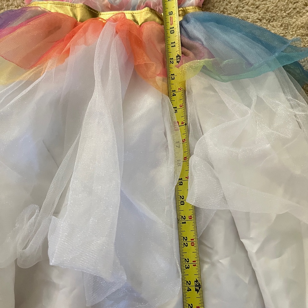 Girls Unicorn Fairy Costume Dress lighted with Headband - Multicolor 4T / 5T - Picture 7 of 14